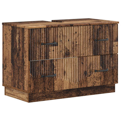 Set di armadietti da bagno in 3 pezzi HOORN Legno antico