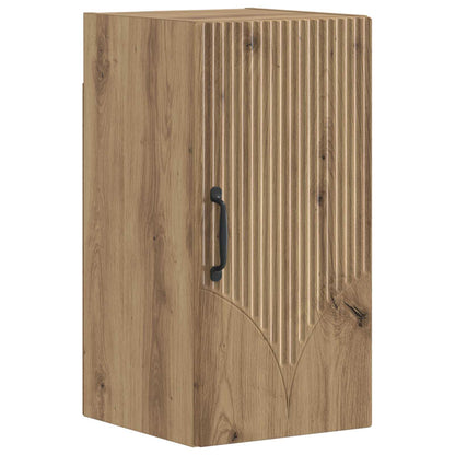 Set di armadietti da bagno in 3 pezzi HOORN Rovere Artigianale
