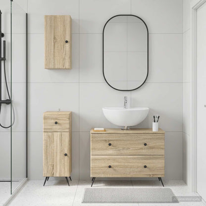 Set di armadietti da bagno in 3 pezzi BREDA Rovere Sonoma