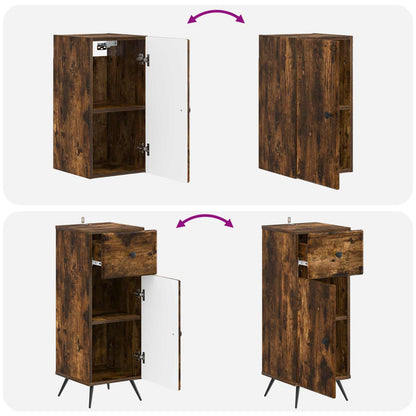 Set di armadietti da bagno in 3 pezzi BREDA Rovere Fumo
