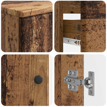 Set di armadietti da bagno in 3 pezzi BREDA Legno antico