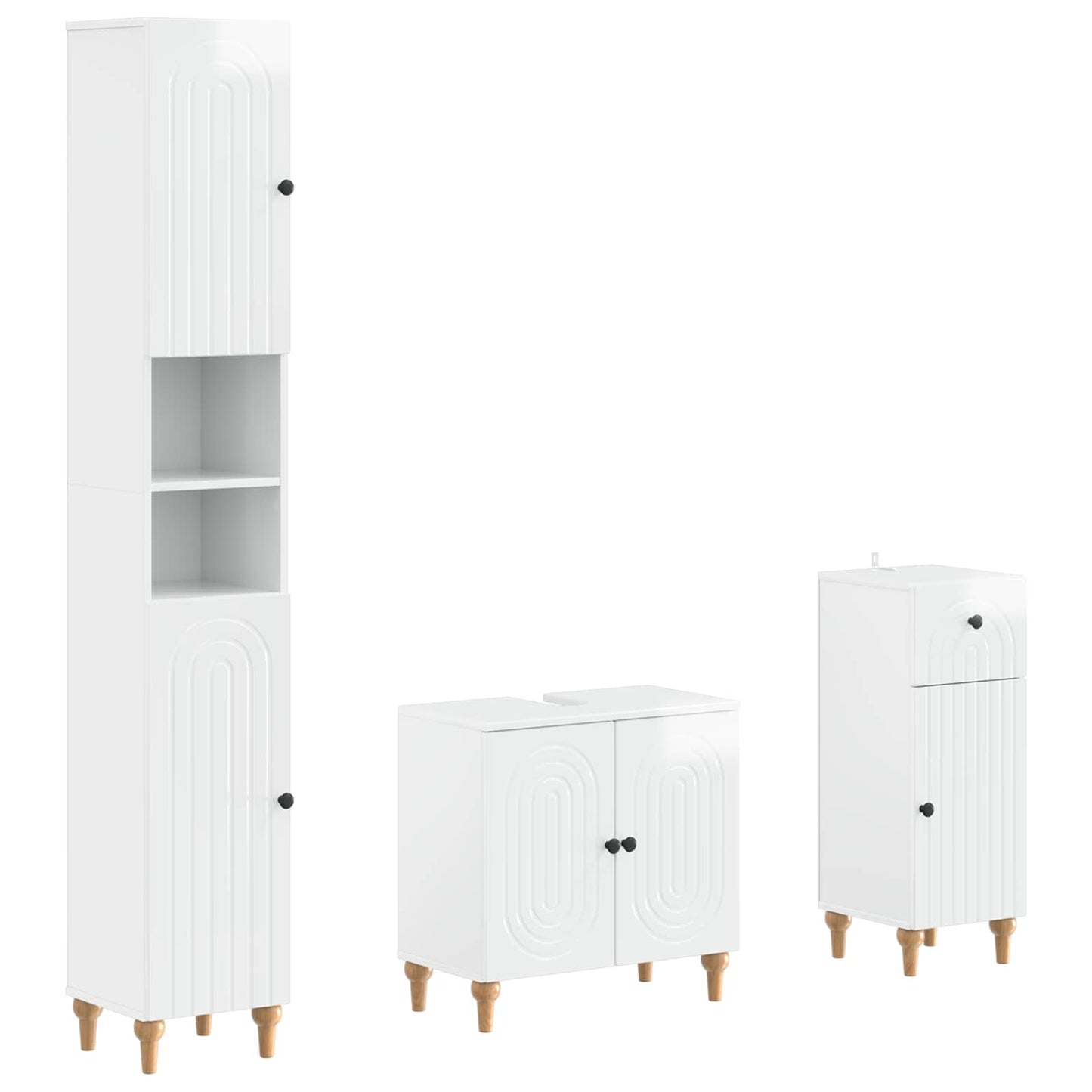 Set di armadietti da bagno in 3 pezzi ALKMAAR | homemem39