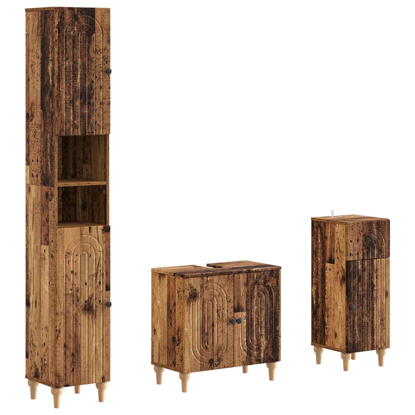 Set di armadietti da bagno in 3 pezzi ALKMAAR | homemem39