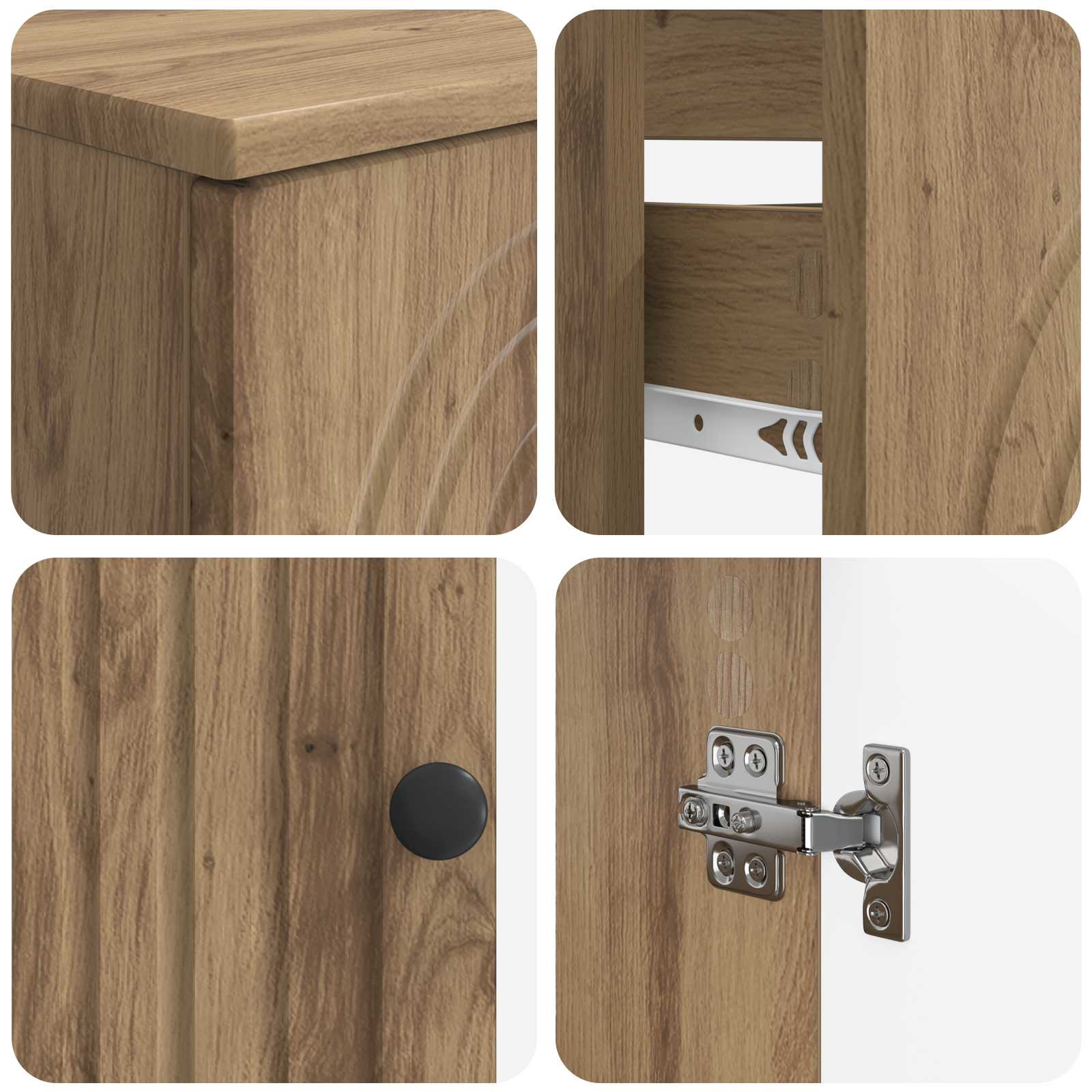 Set di armadietti da bagno in 3 pezzi ALKMAAR | homemem39