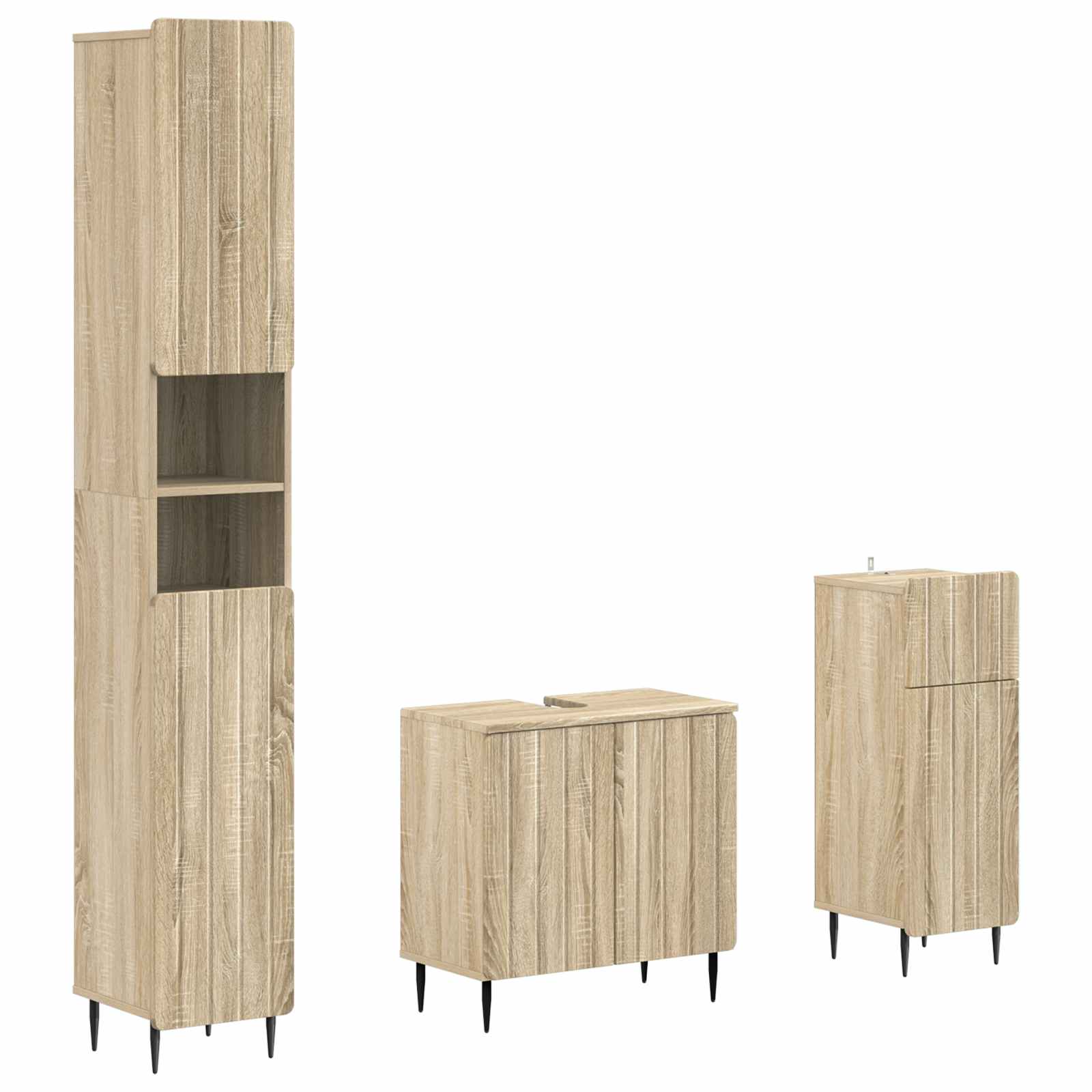 Set di armadietti da bagno in 3 pezzi ZWOLLE | homemem39