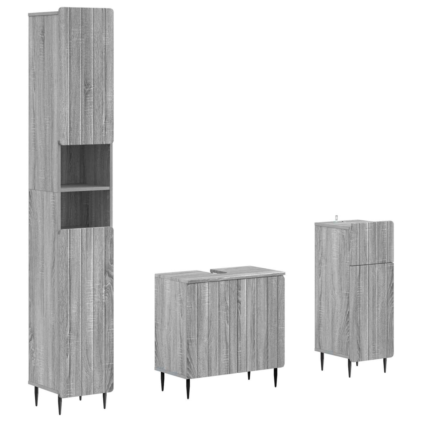 Set di armadietti da bagno in 3 pezzi ZWOLLE | homemem39