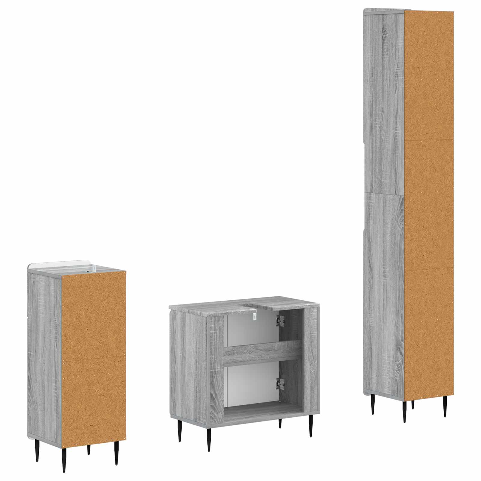 Set di armadietti da bagno in 3 pezzi ZWOLLE | homemem39