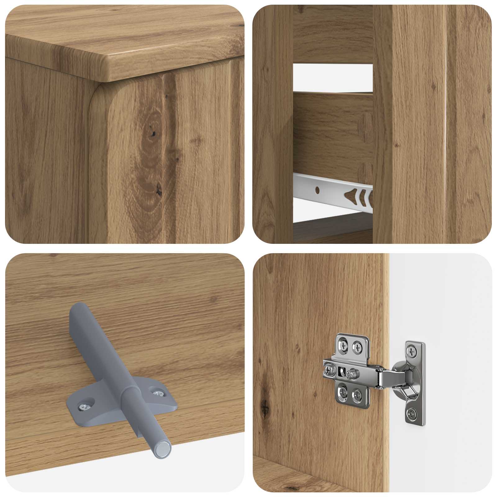 Set di armadietti da bagno in 3 pezzi ZWOLLE | homemem39