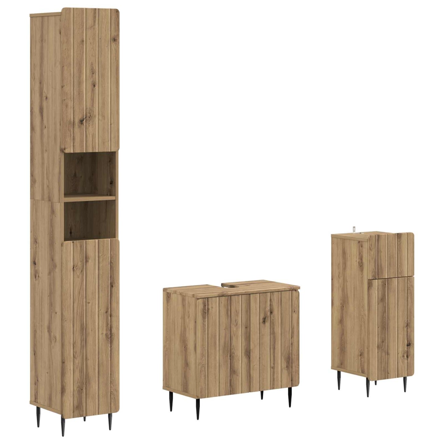 Set di armadietti da bagno in 3 pezzi ZWOLLE | homemem39