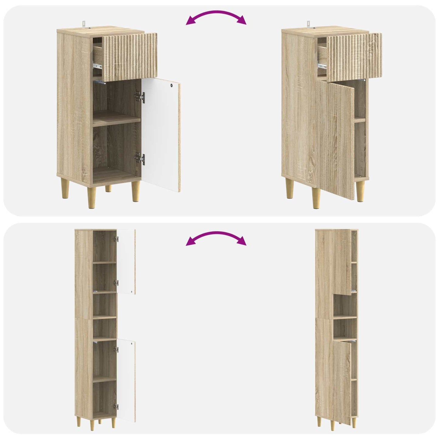 Set di armadietti da bagno in 3 pezzi ARNHEM | homemem39