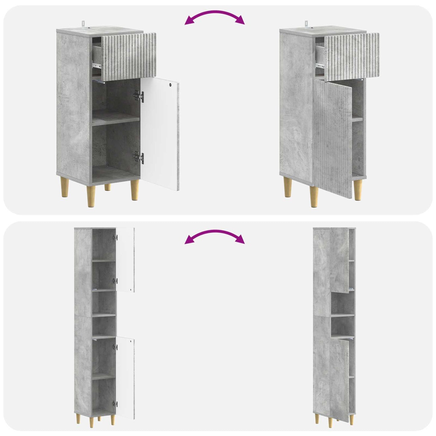 Set di armadietti da bagno in 3 pezzi ARNHEM | homemem39