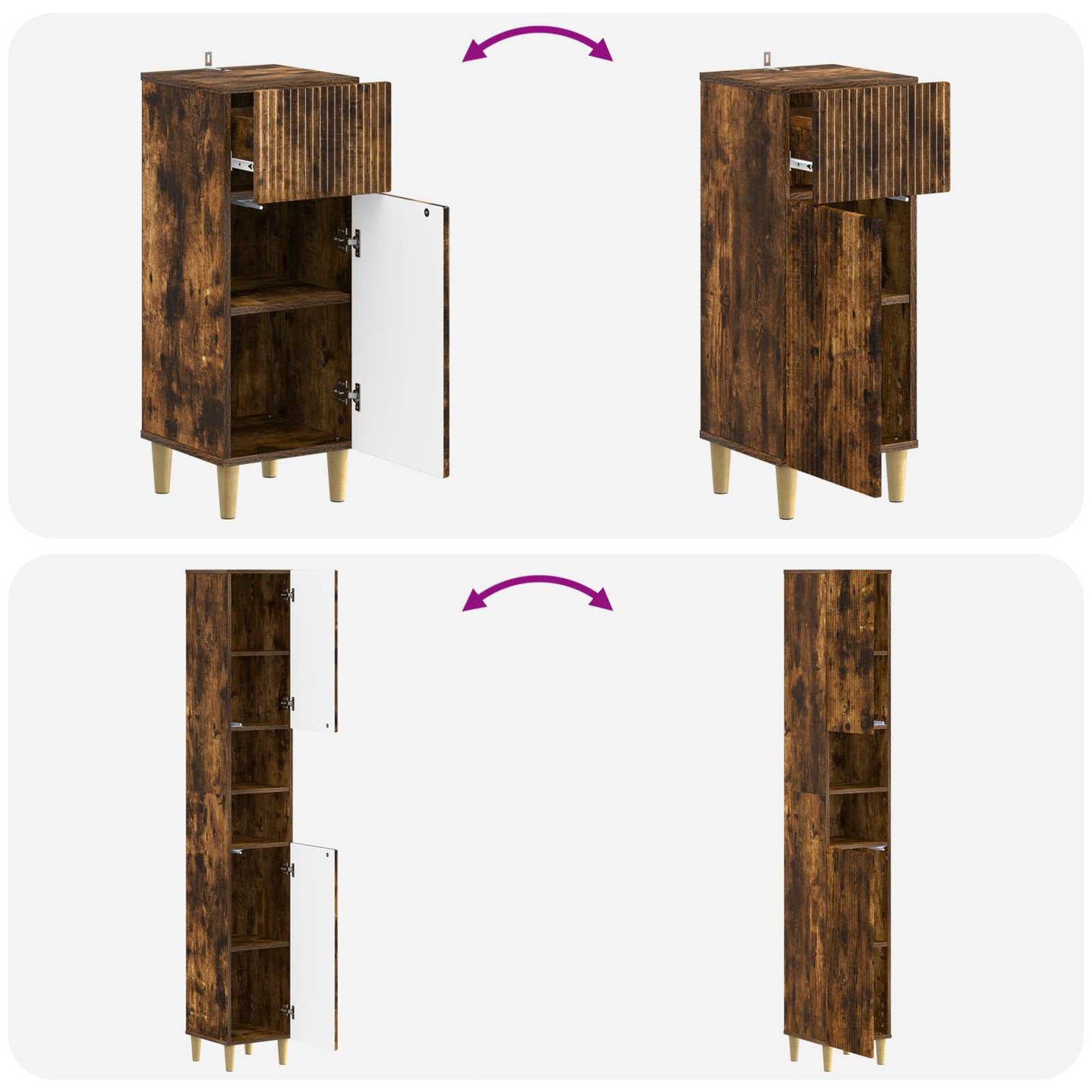 Set di armadietti da bagno in 3 pezzi ARNHEM | homemem39