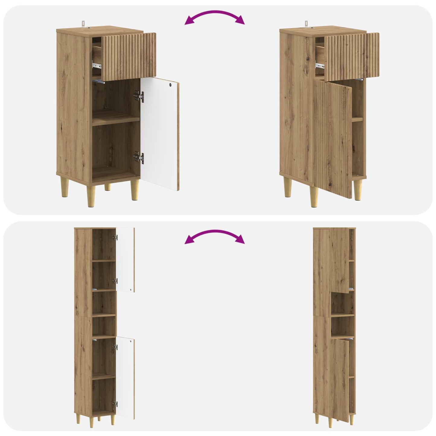 Set di armadietti da bagno in 3 pezzi ARNHEM | homemem39