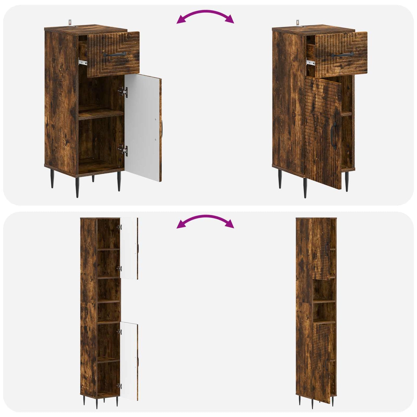 Set di armadietti da bagno in 3 pezzi HAARLEM | homemem39