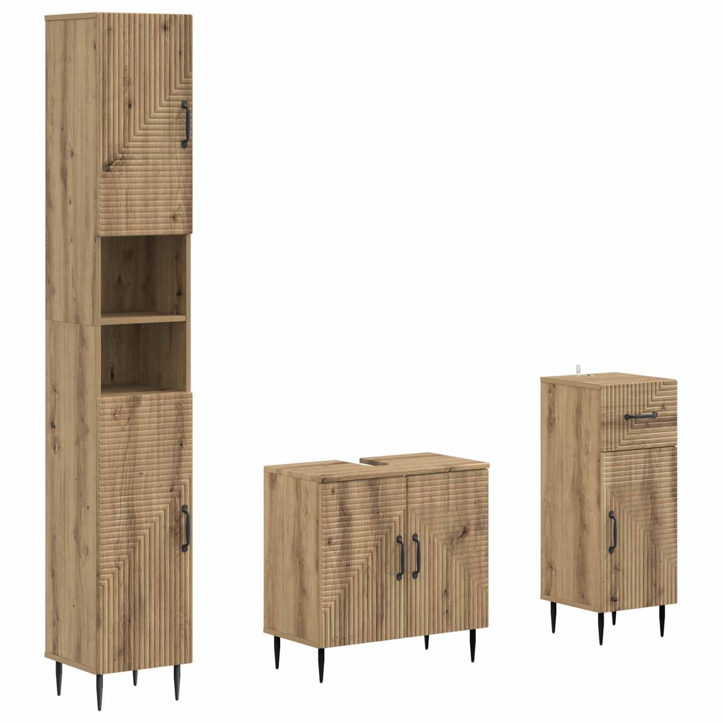 Set di armadietti da bagno in 3 pezzi HAARLEM | homemem39