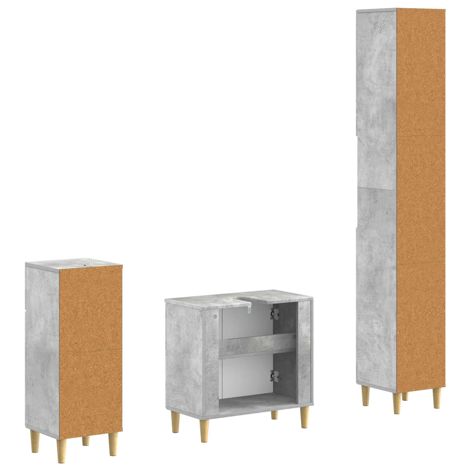 Set di armadietti da bagno in 3 pezzi DELFT | homemem39