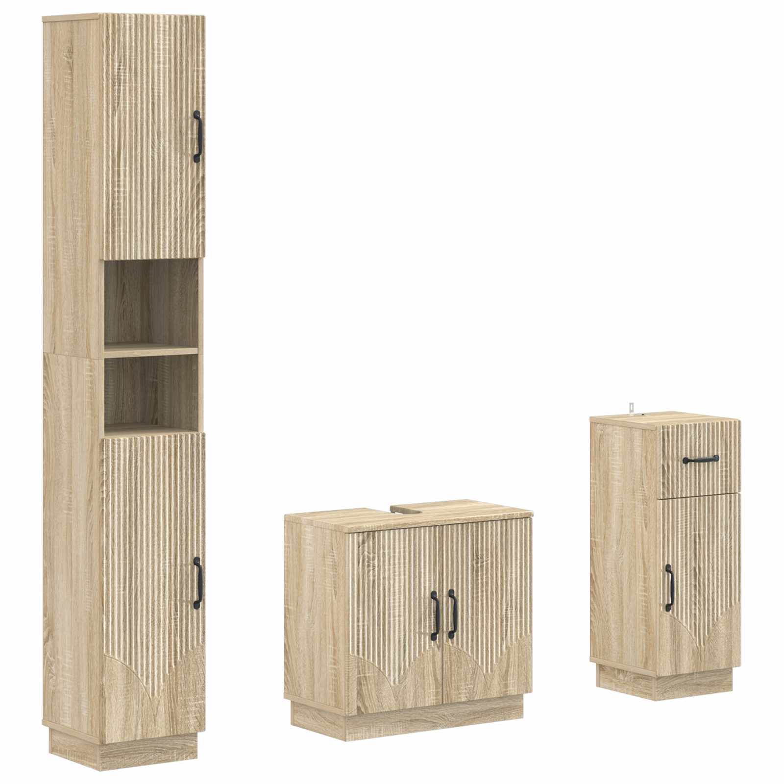 Set di armadietti da bagno in 3 pezzi HOORN | homemem39