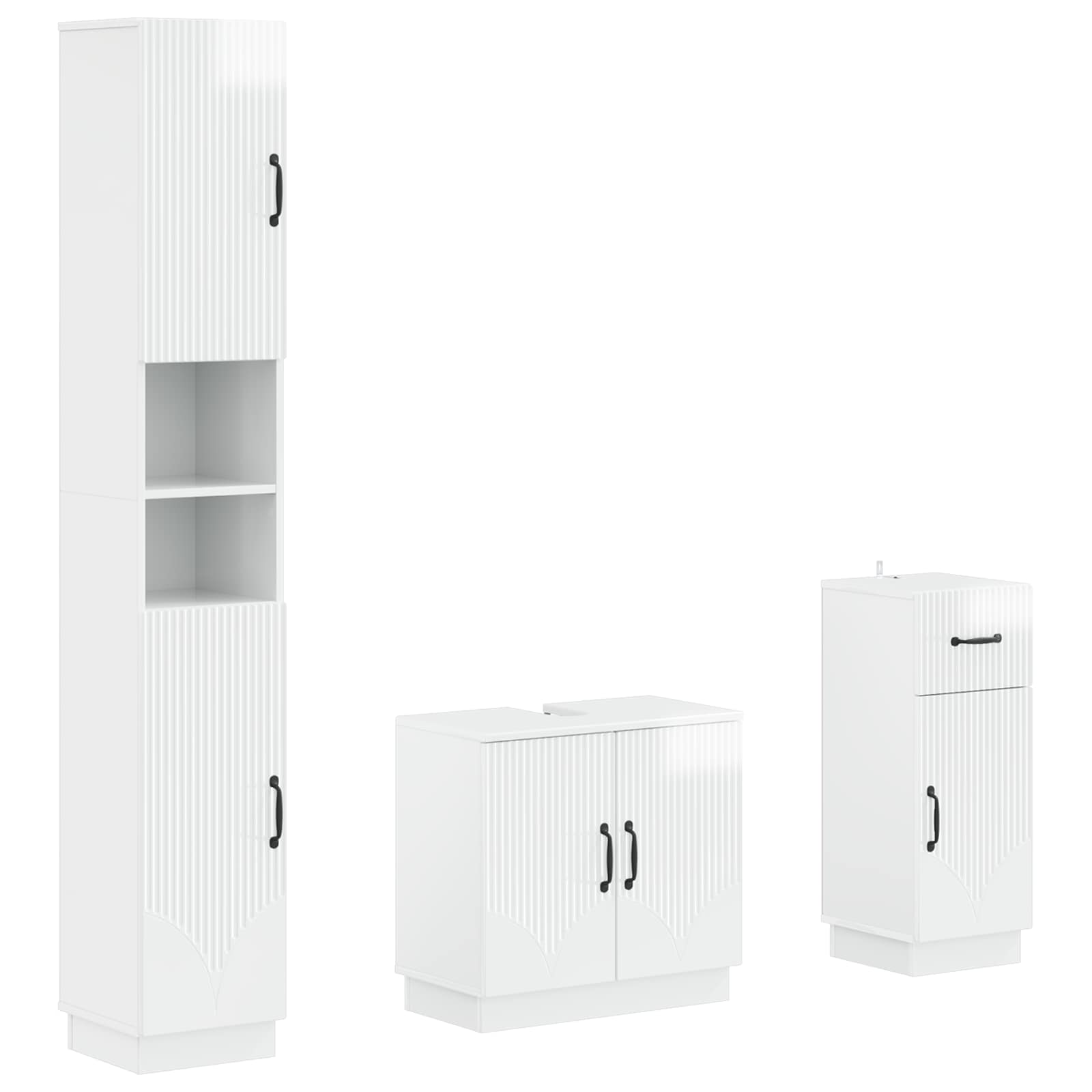 Set di armadietti da bagno in 3 pezzi HOORN | homemem39