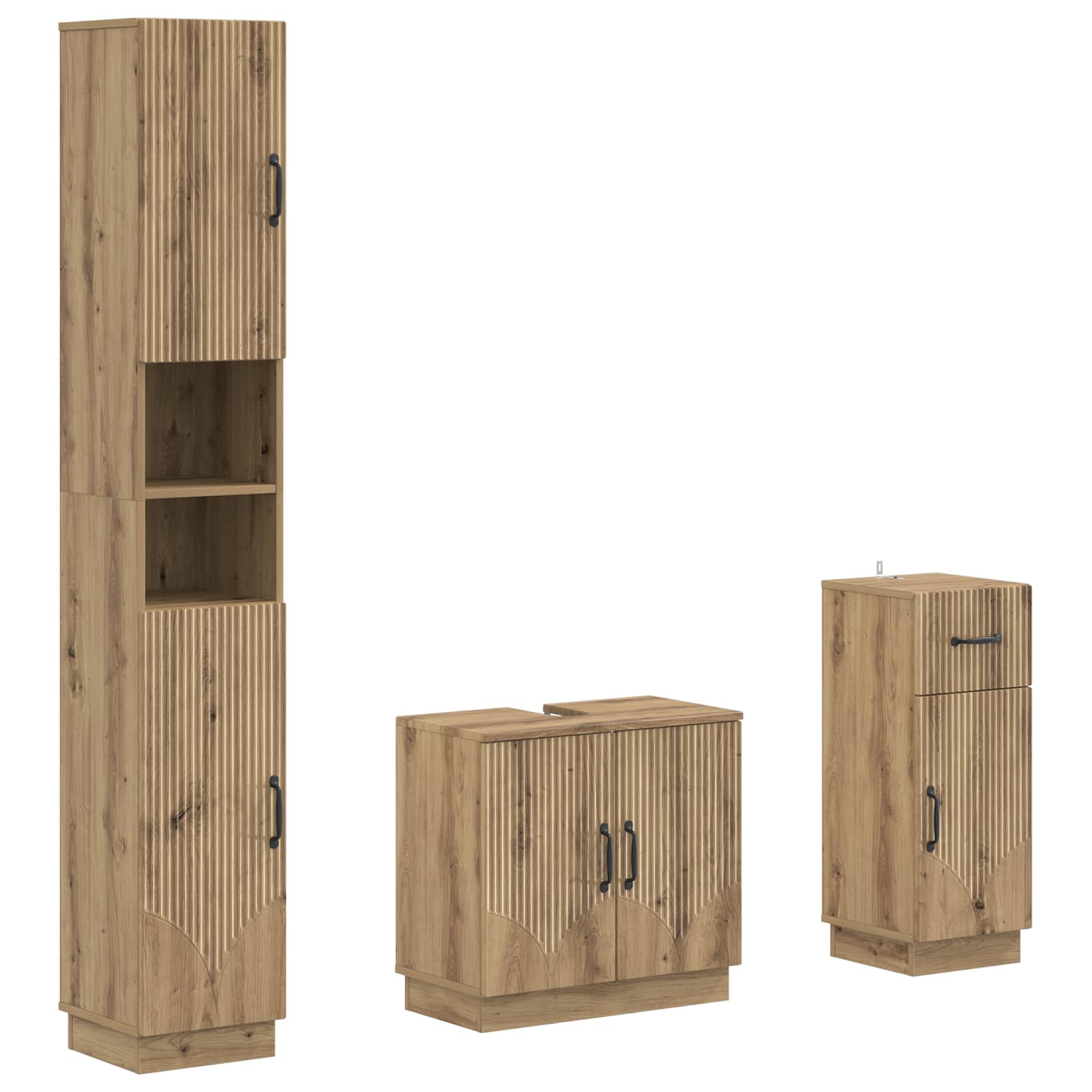 Set di armadietti da bagno in 3 pezzi HOORN | homemem39