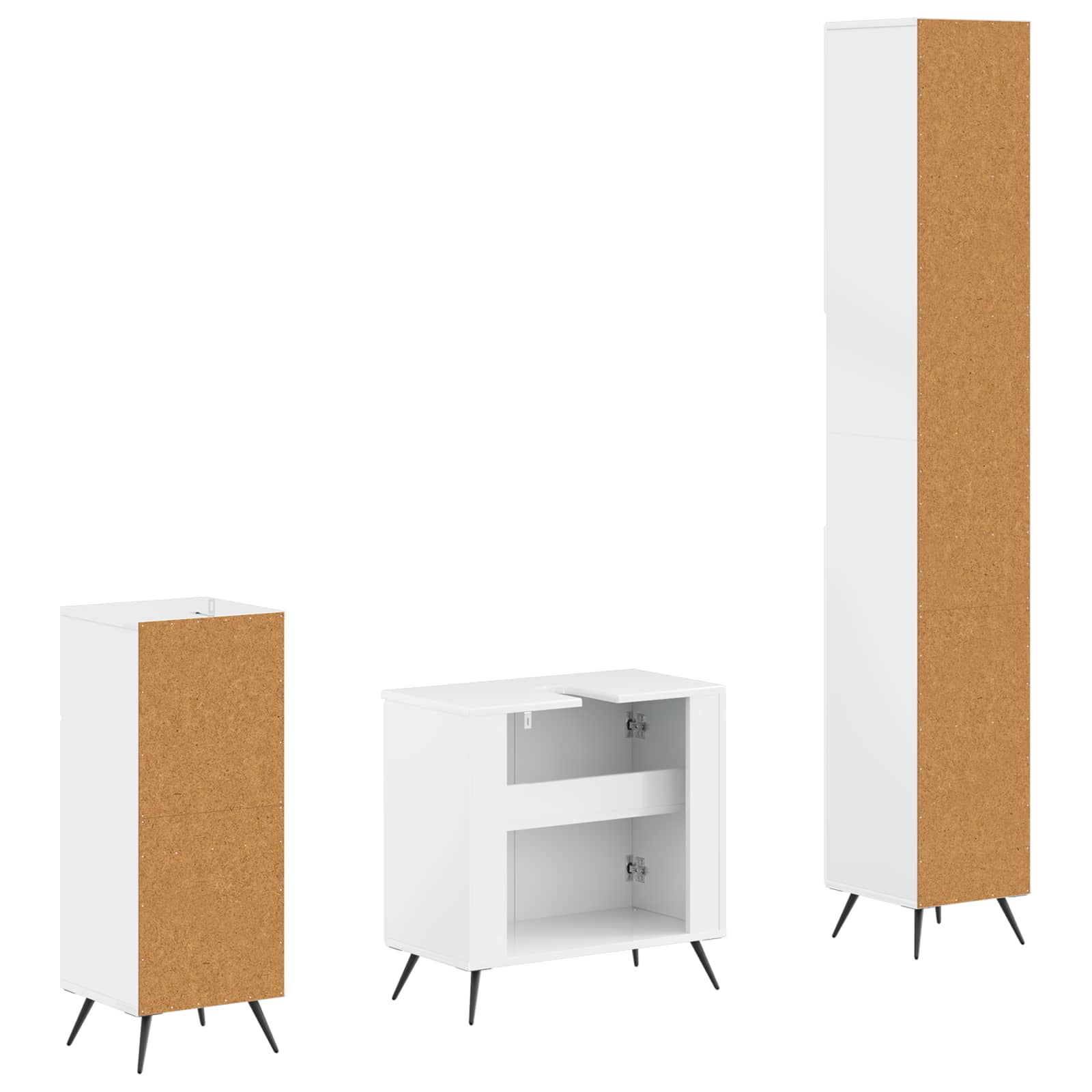 Set di armadietti da bagno in 3 pezzi BREDA | homemem39