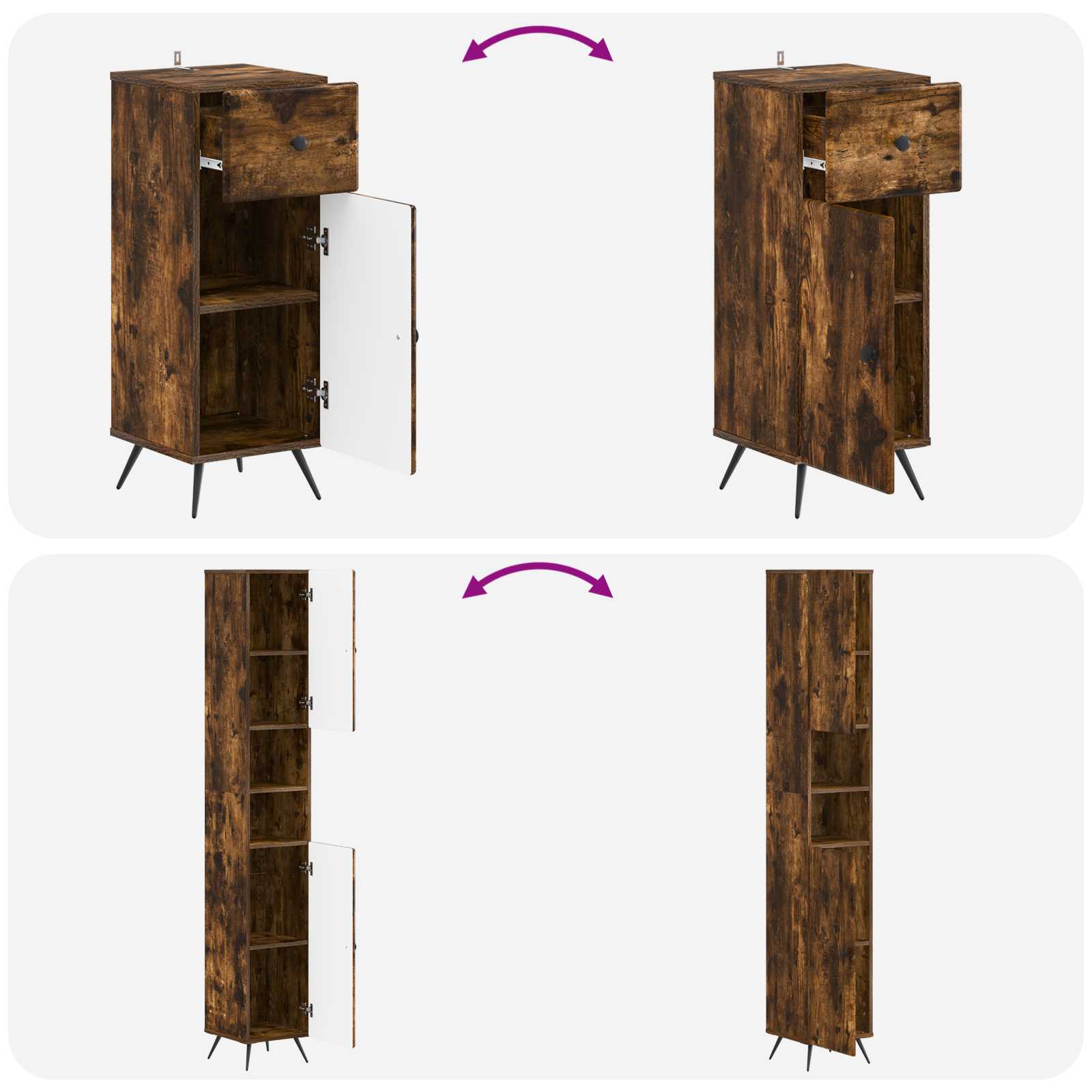 Set di armadietti da bagno in 3 pezzi BREDA | homemem39