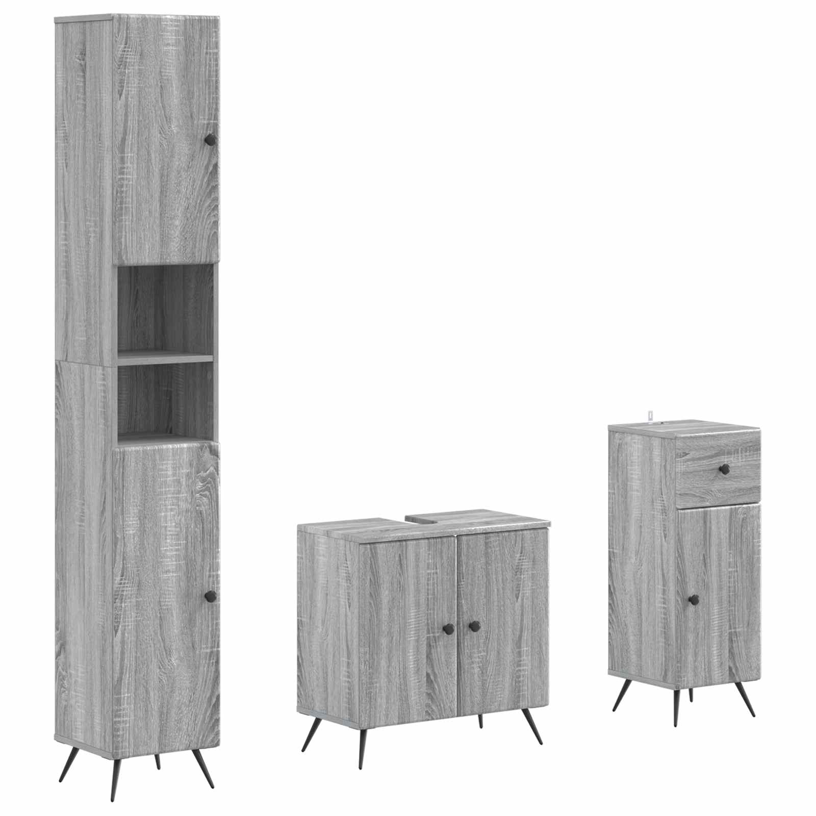 Set di armadietti da bagno in 3 pezzi BREDA | homemem39