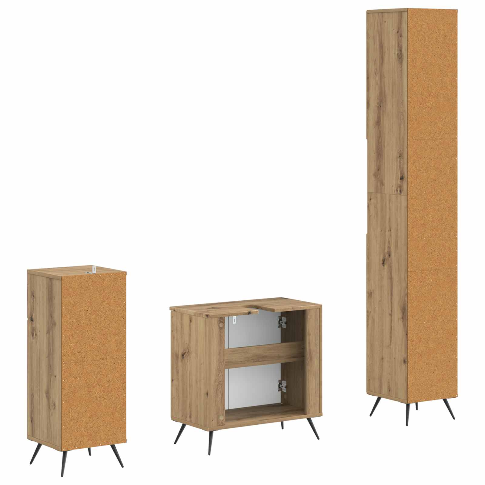 Set di armadietti da bagno in 3 pezzi BREDA | homemem39