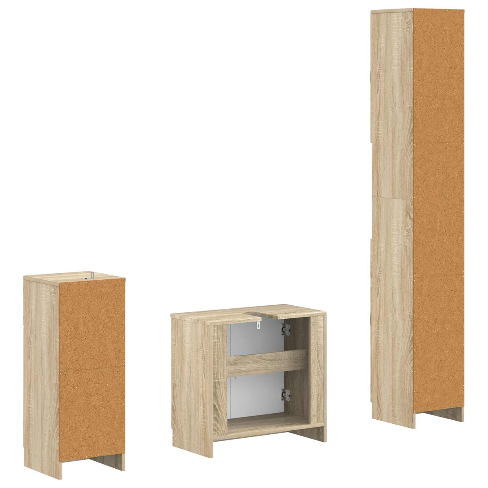 Set di armadietti da bagno in 3 pezzi UTRECHT | homemem39
