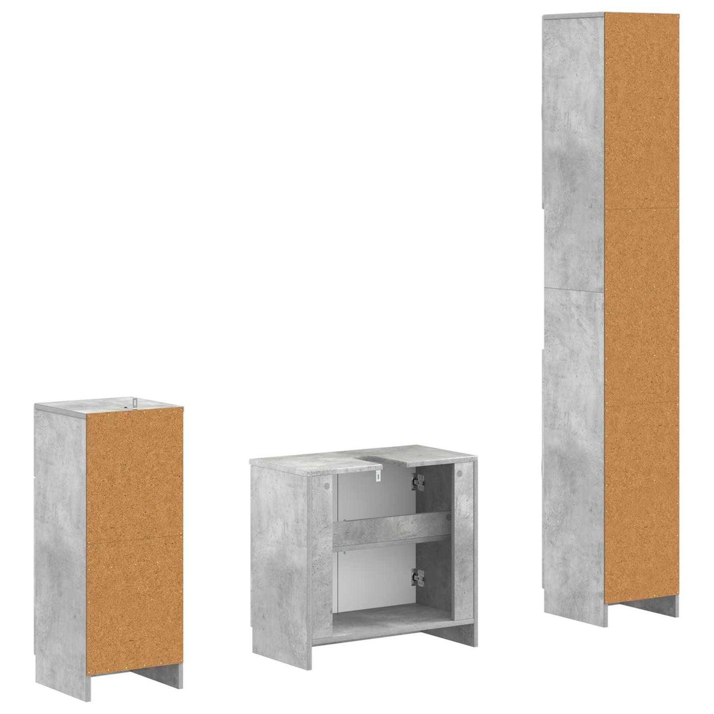Set di armadietti da bagno in 3 pezzi UTRECHT | homemem39