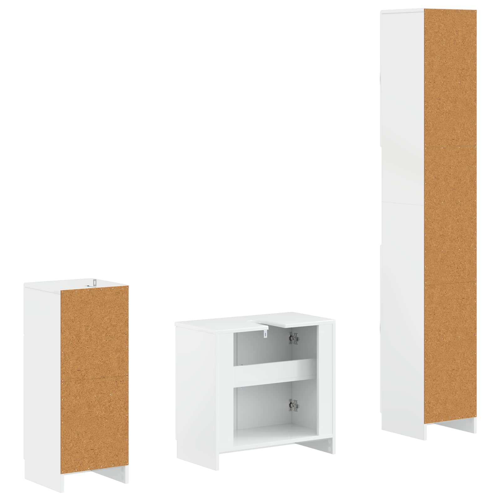 Set di armadietti da bagno in 3 pezzi UTRECHT | homemem39