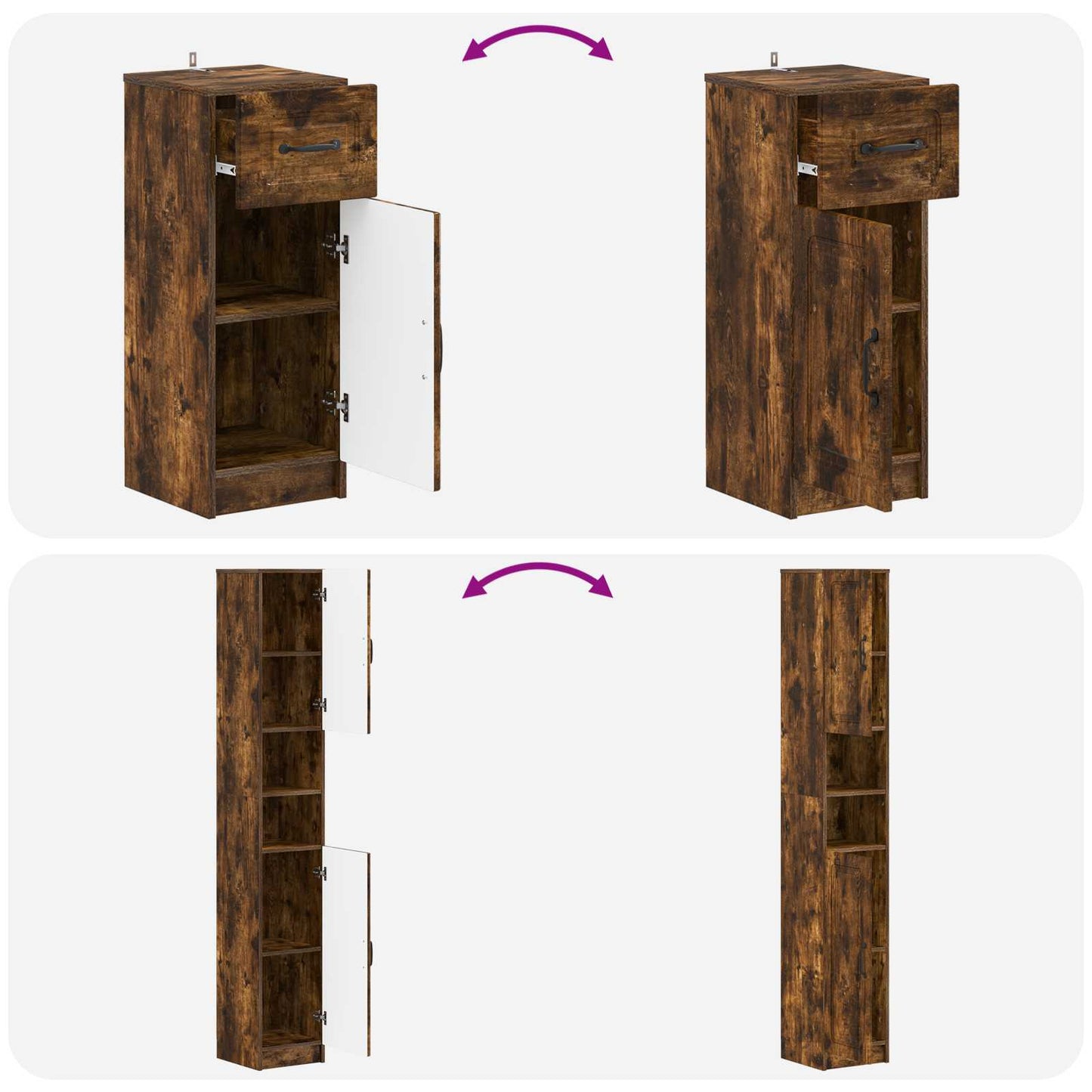 Set di armadietti da bagno in 3 pezzi UTRECHT | homemem39