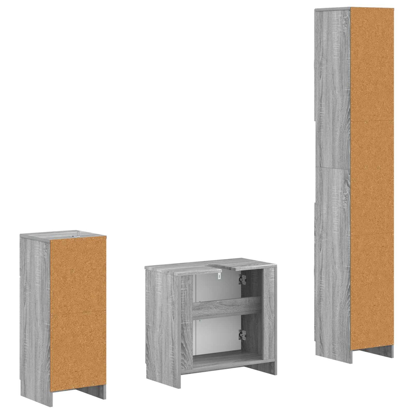 Set di armadietti da bagno in 3 pezzi UTRECHT | homemem39