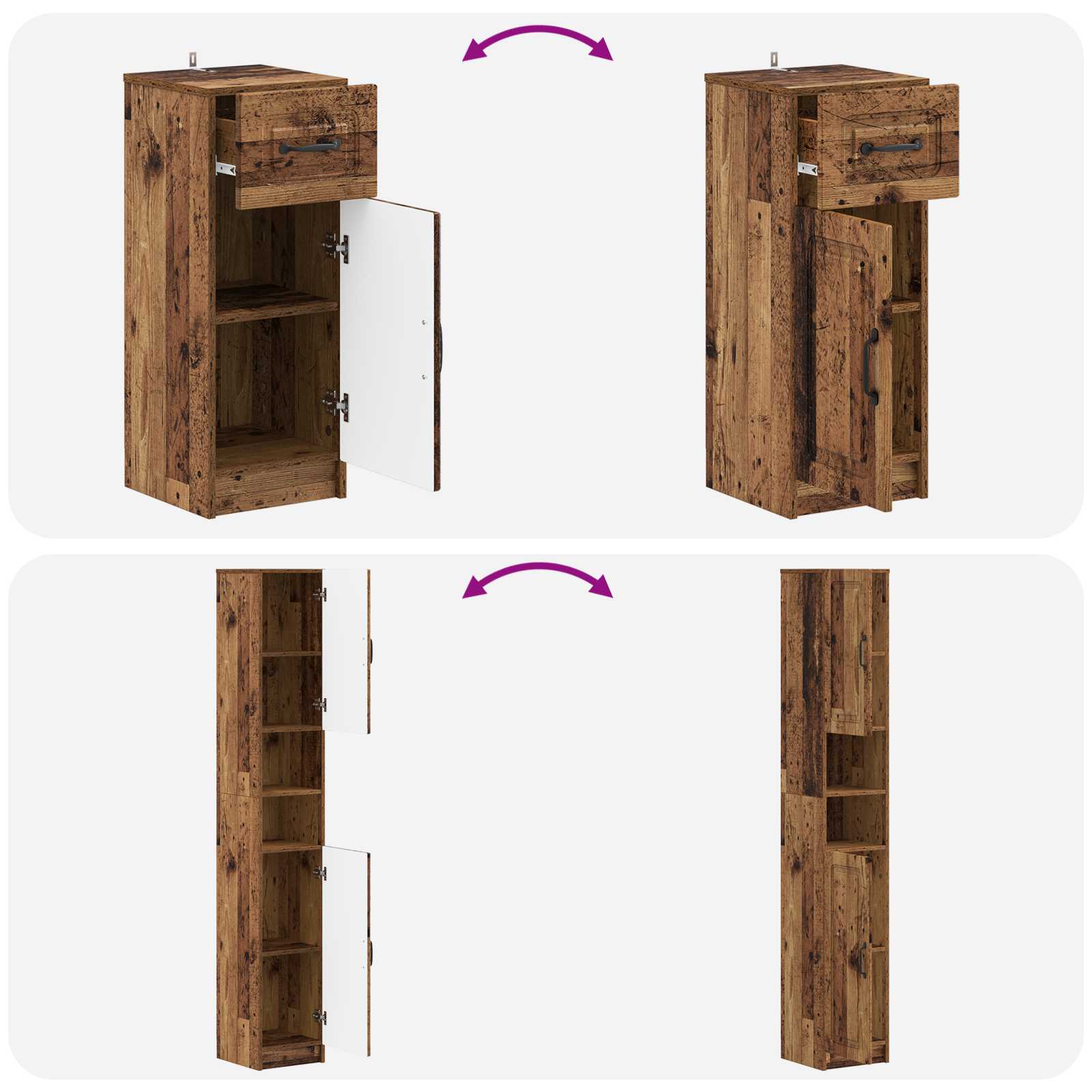 Set di armadietti da bagno in 3 pezzi UTRECHT | homemem39