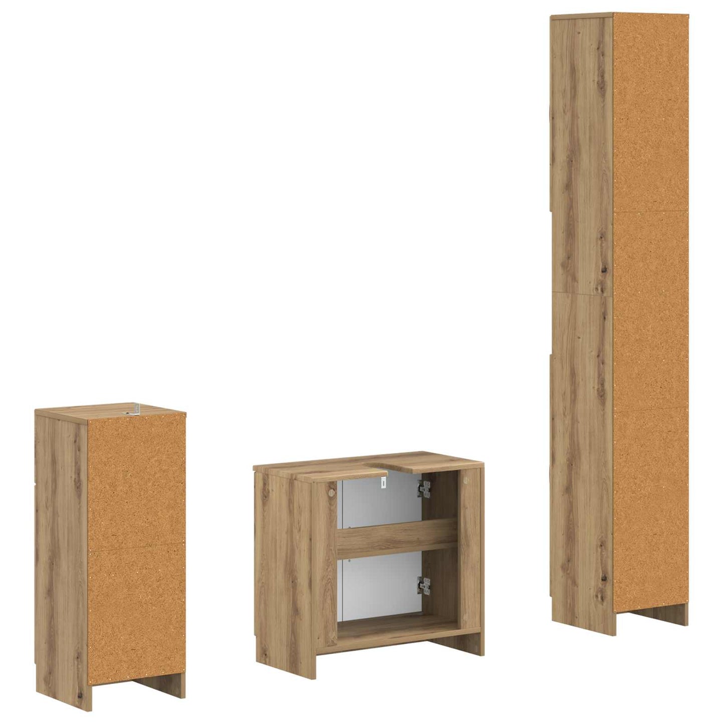 Set di armadietti da bagno in 3 pezzi UTRECHT | homemem39