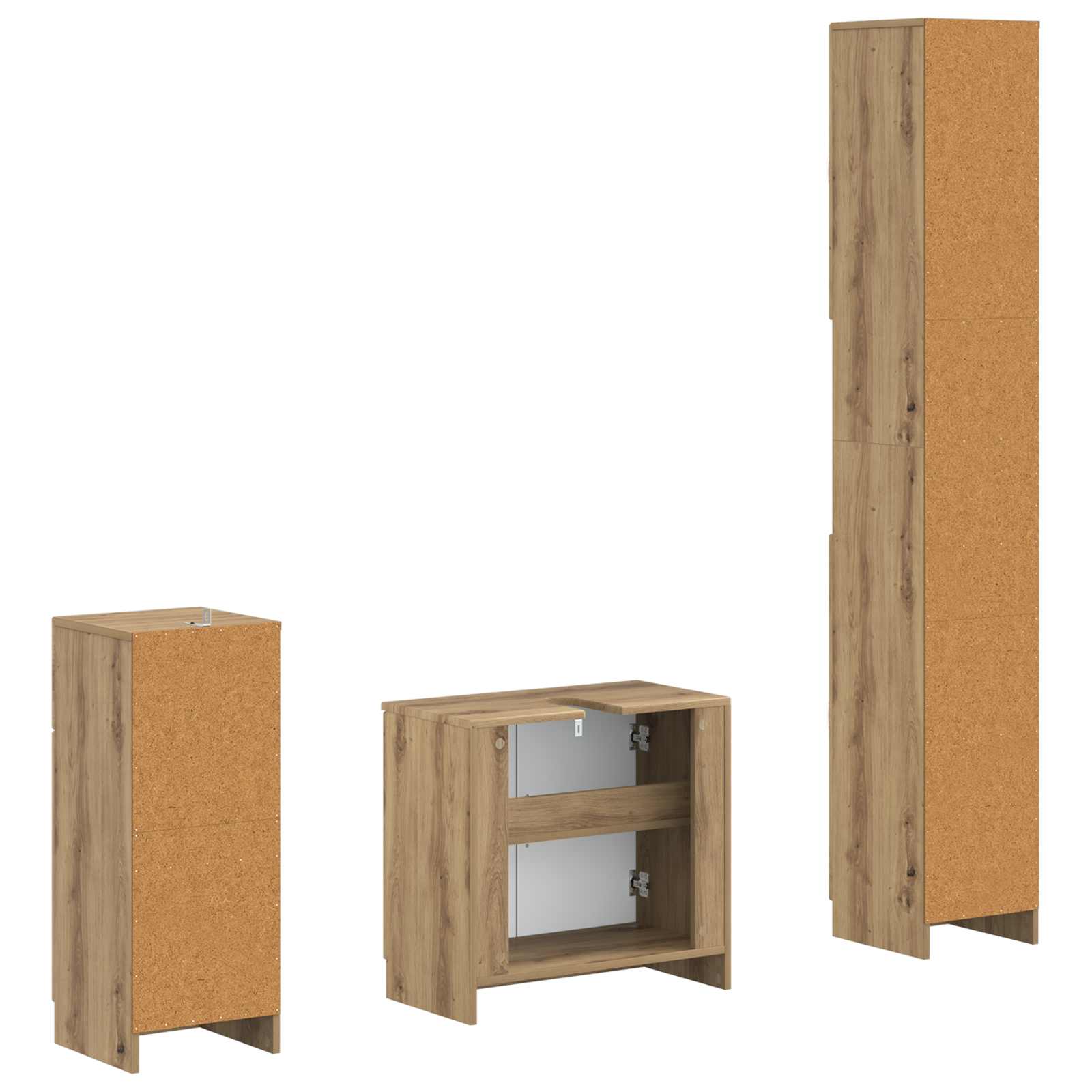 Set di armadietti da bagno in 3 pezzi UTRECHT | homemem39