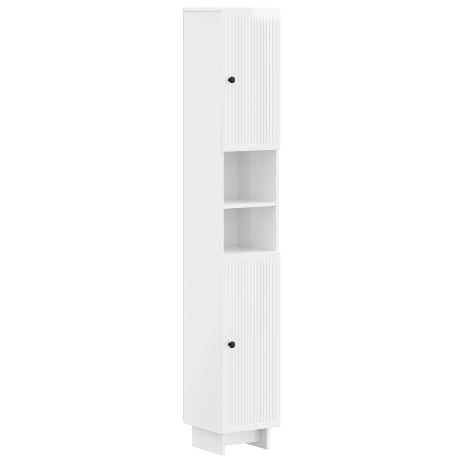 Set di Mobili da Bagno da 4 Pezzi EDE Bianco Lucido | homemem39