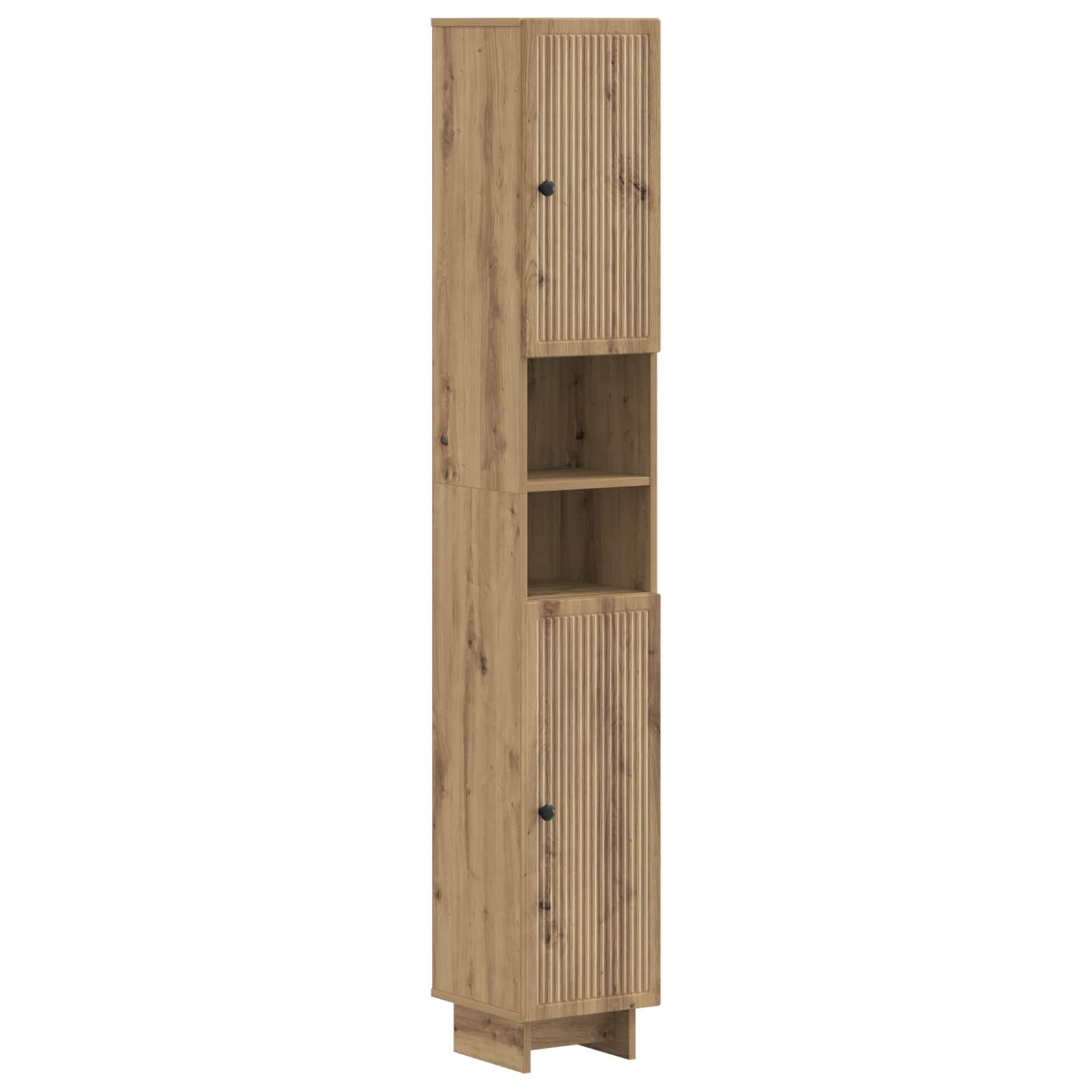 Set di Mobili da Bagno da 4 Pezzi EDE Rovere Artigianale | homemem39