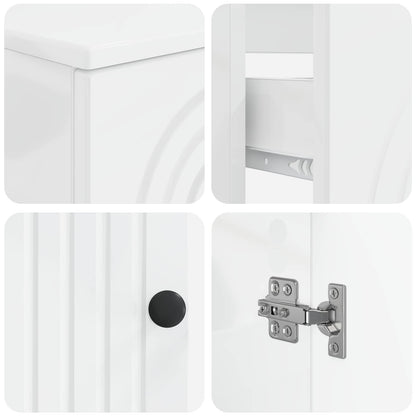 Set di Mobili da Bagno da 4 Pezzi ALKMAAR Bianco Lucido | homemem39