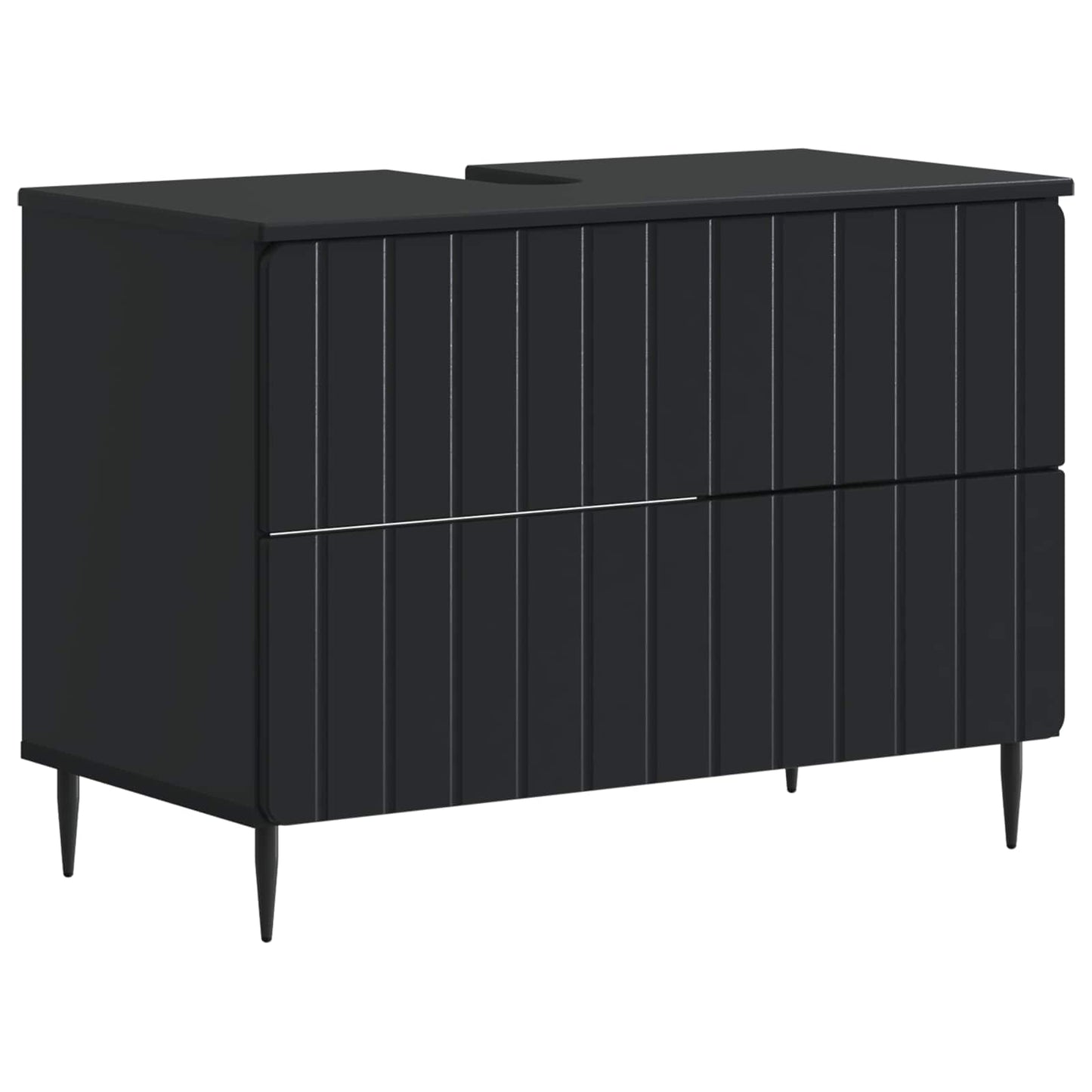 Set di Mobili da Bagno da 4 Pezzi ZWOLLE Nero | homemem39