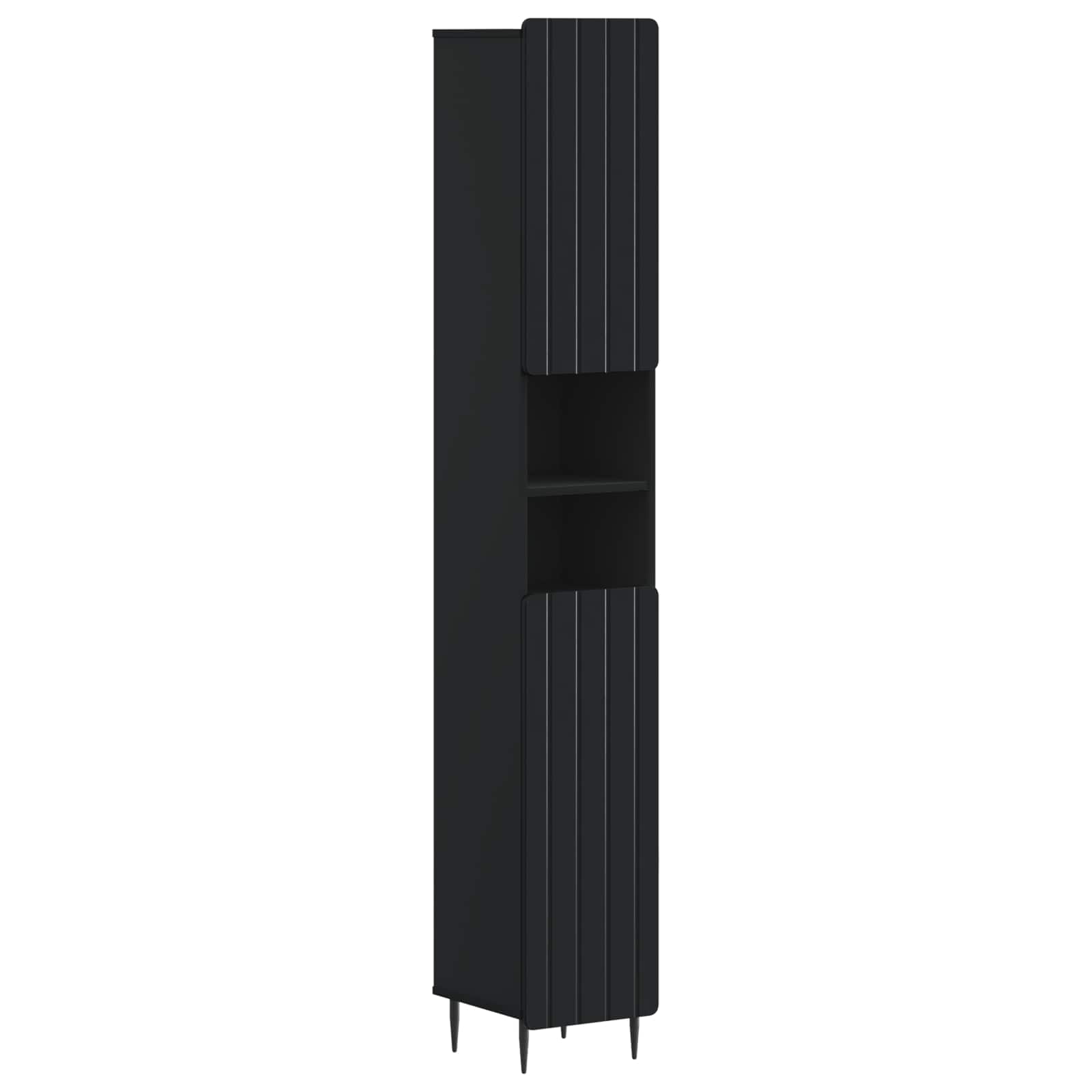 Set di Mobili da Bagno da 4 Pezzi ZWOLLE Nero | homemem39