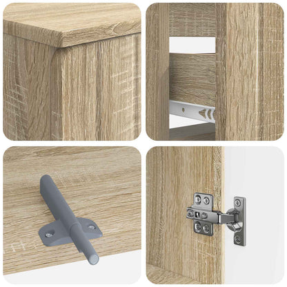 Set di Mobili da Bagno da 4 Pezzi ZWOLLE Rovere Sonoma | homemem39