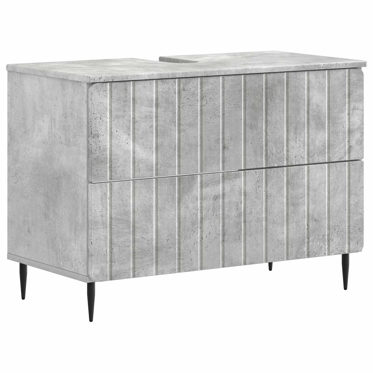 Set di Mobili da Bagno da 4 Pezzi ZWOLLE Grigio Cemento | homemem39