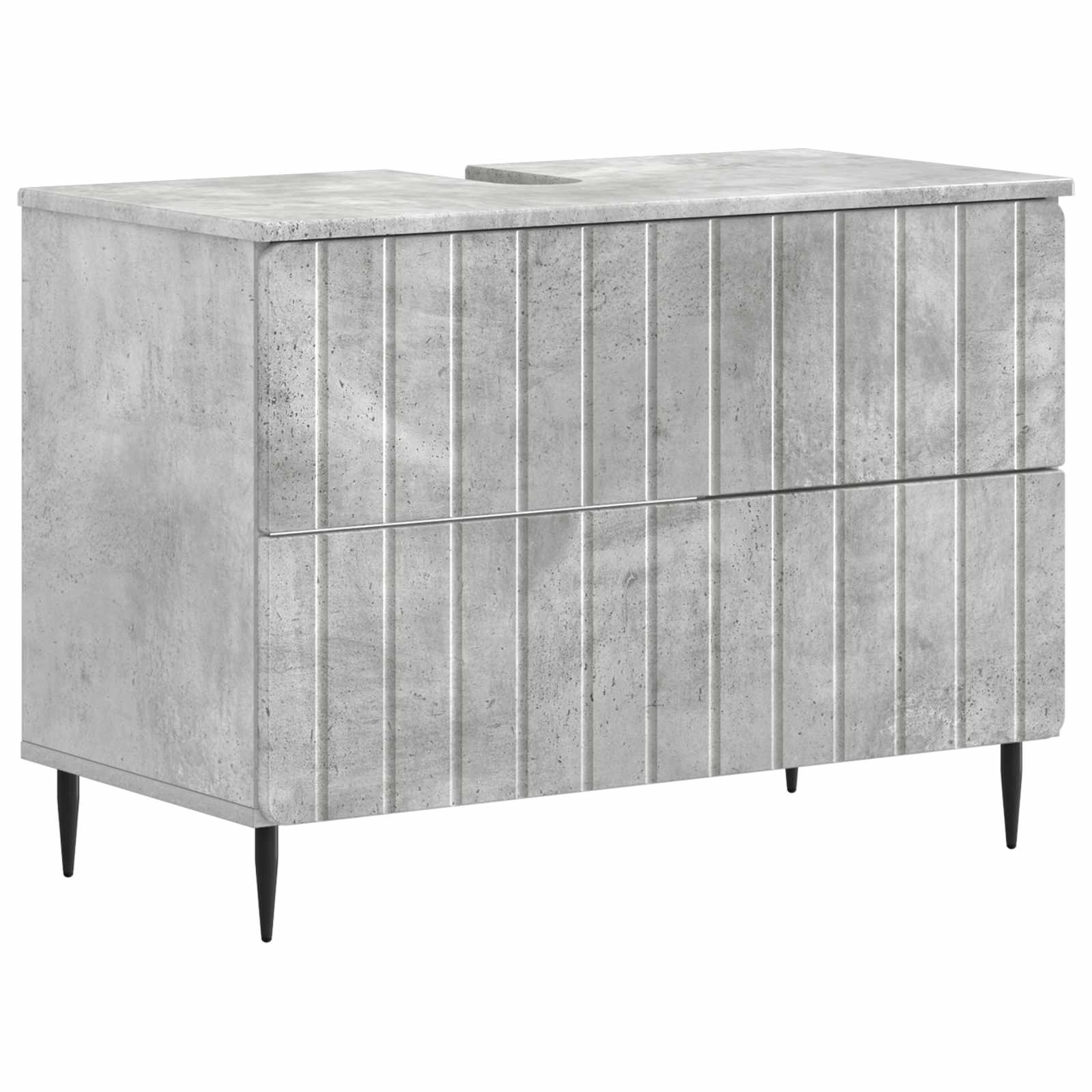 Set di Mobili da Bagno da 4 Pezzi ZWOLLE Grigio Cemento | homemem39