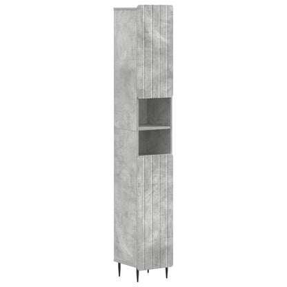 Set di Mobili da Bagno da 4 Pezzi ZWOLLE Grigio Cemento | homemem39