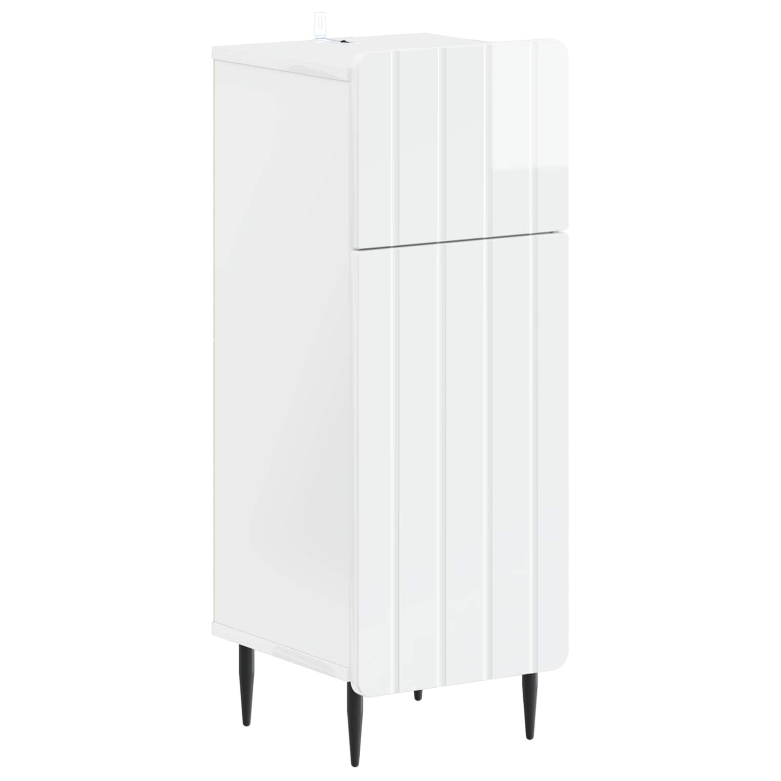 Set di Mobili da Bagno da 4 Pezzi ZWOLLE Bianco Lucido | homemem39