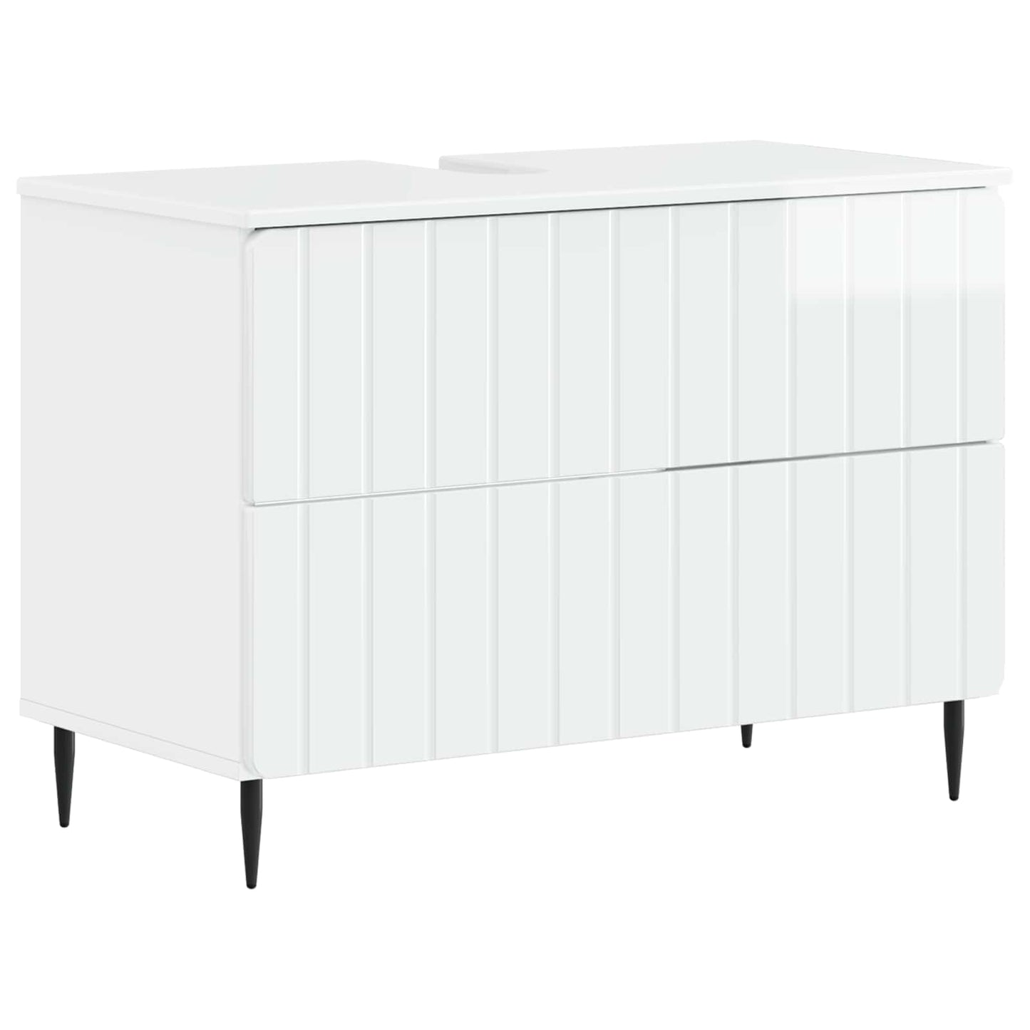 Set di Mobili da Bagno da 4 Pezzi ZWOLLE Bianco Lucido | homemem39