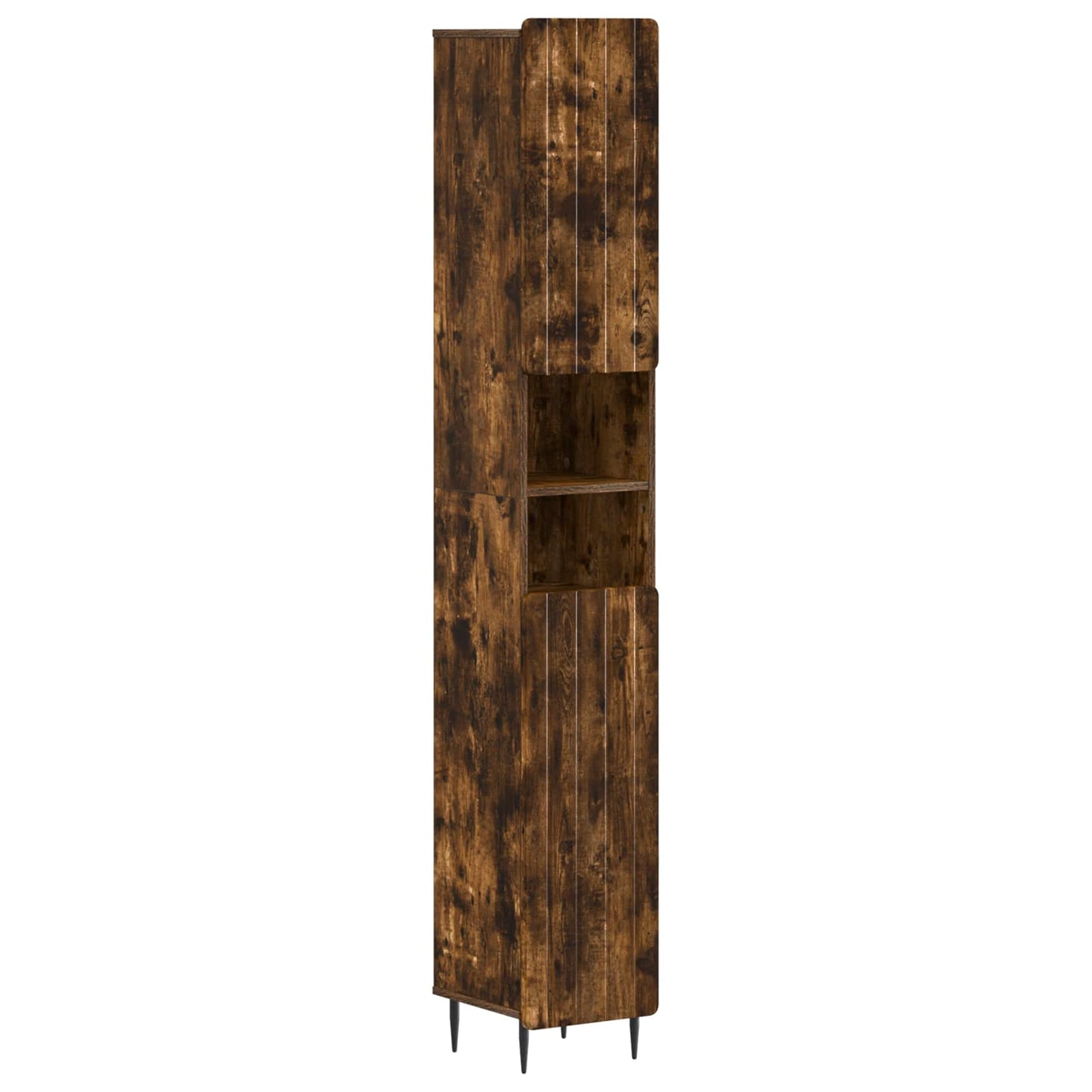 Set di Mobili da Bagno da 4 Pezzi ZWOLLE Rovere Fumo | homemem39