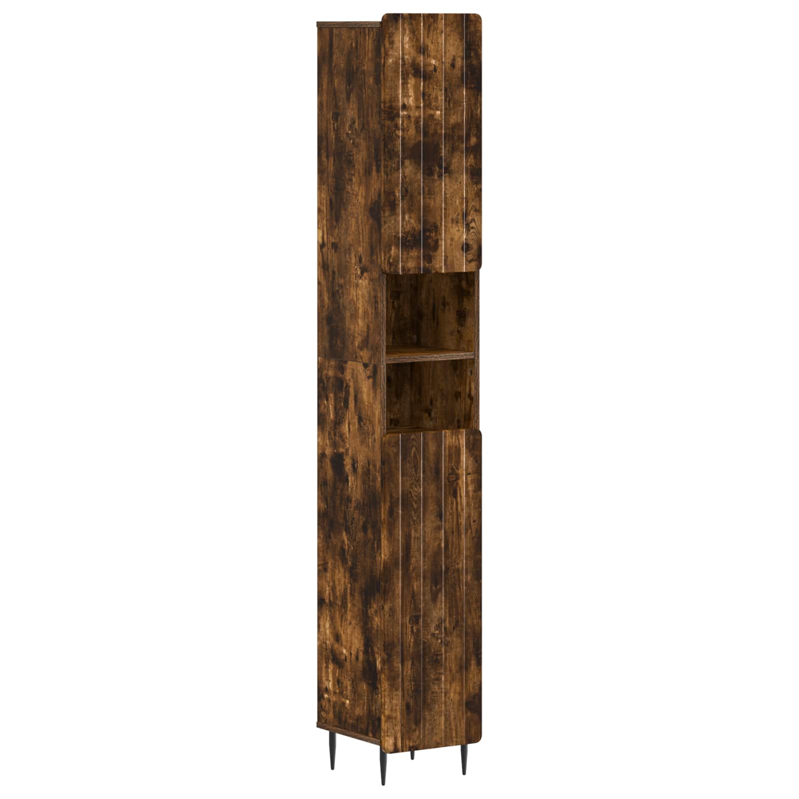 Set di Mobili da Bagno da 4 Pezzi ZWOLLE Rovere Fumo | homemem39