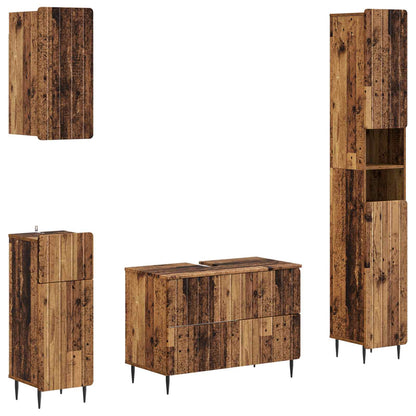 Set di Mobili da Bagno da 4 Pezzi ZWOLLE Legno antico | homemem39