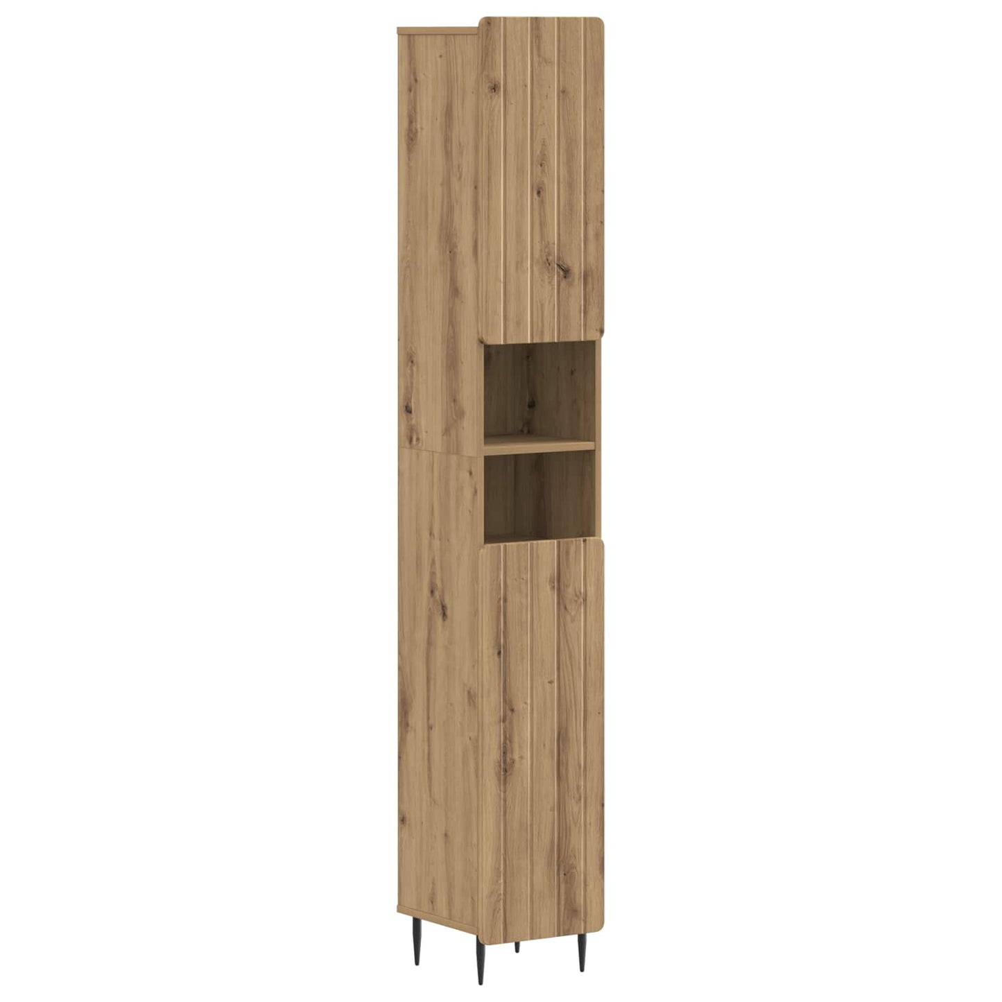 Set di Mobili da Bagno da 4 Pezzi ZWOLLE Rovere Artigianale | homemem39